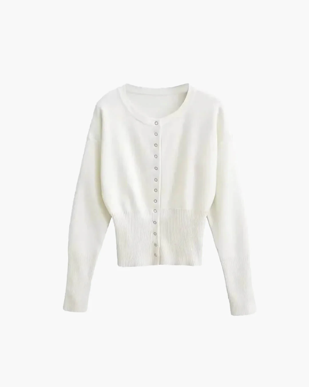 Alice Cardigan Sweater with Round Neck - Image 9