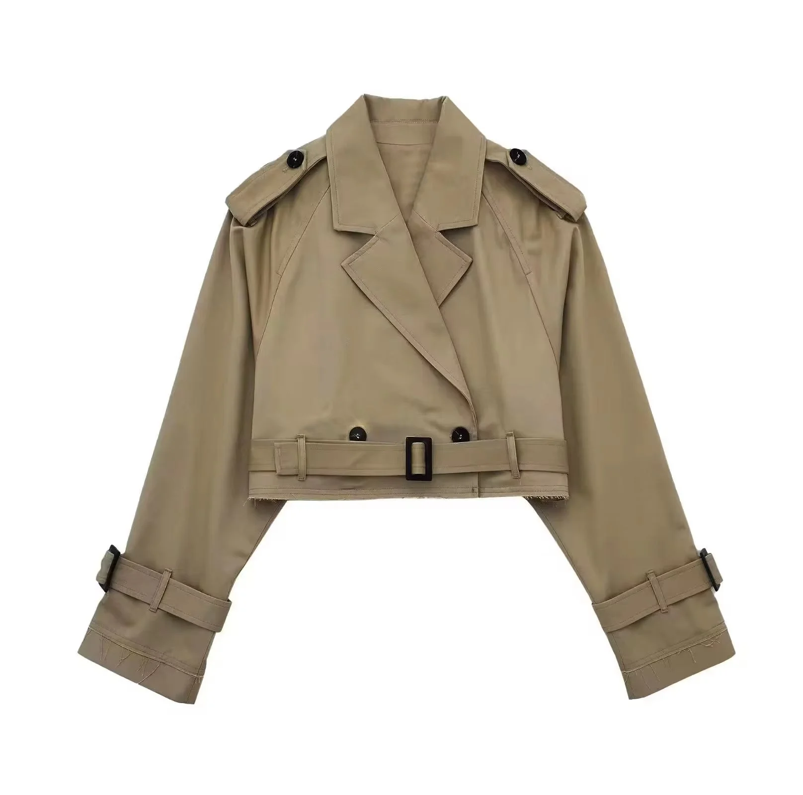 Blair Cropped Trenchcoat - Image 6