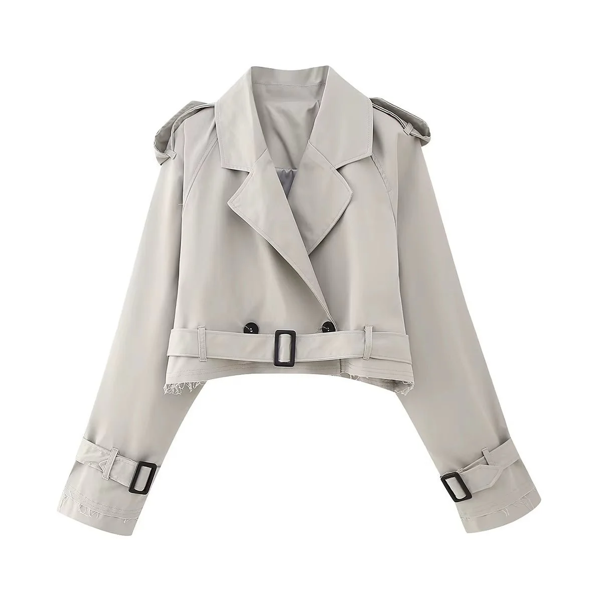 Blair Cropped Trenchcoat - Image 7