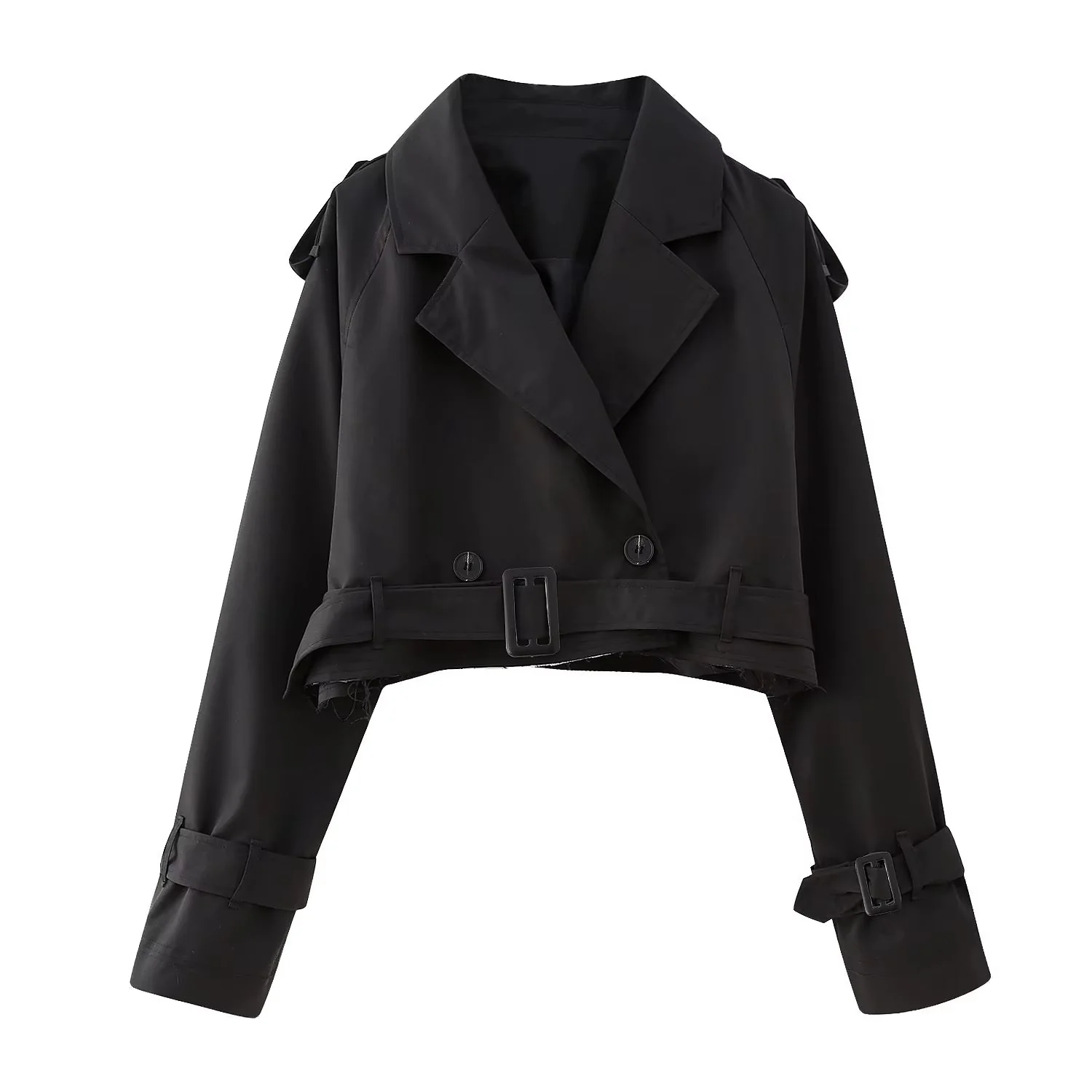 Blair Cropped Trenchcoat - Image 8