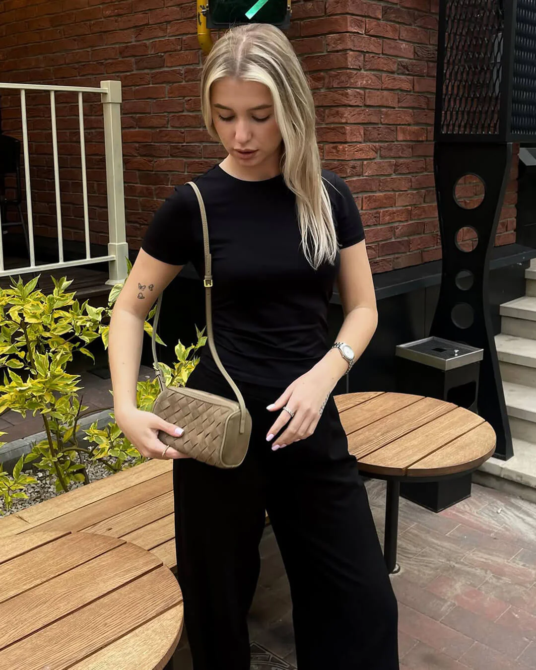 Eva Woven Suede Bag - Image 17