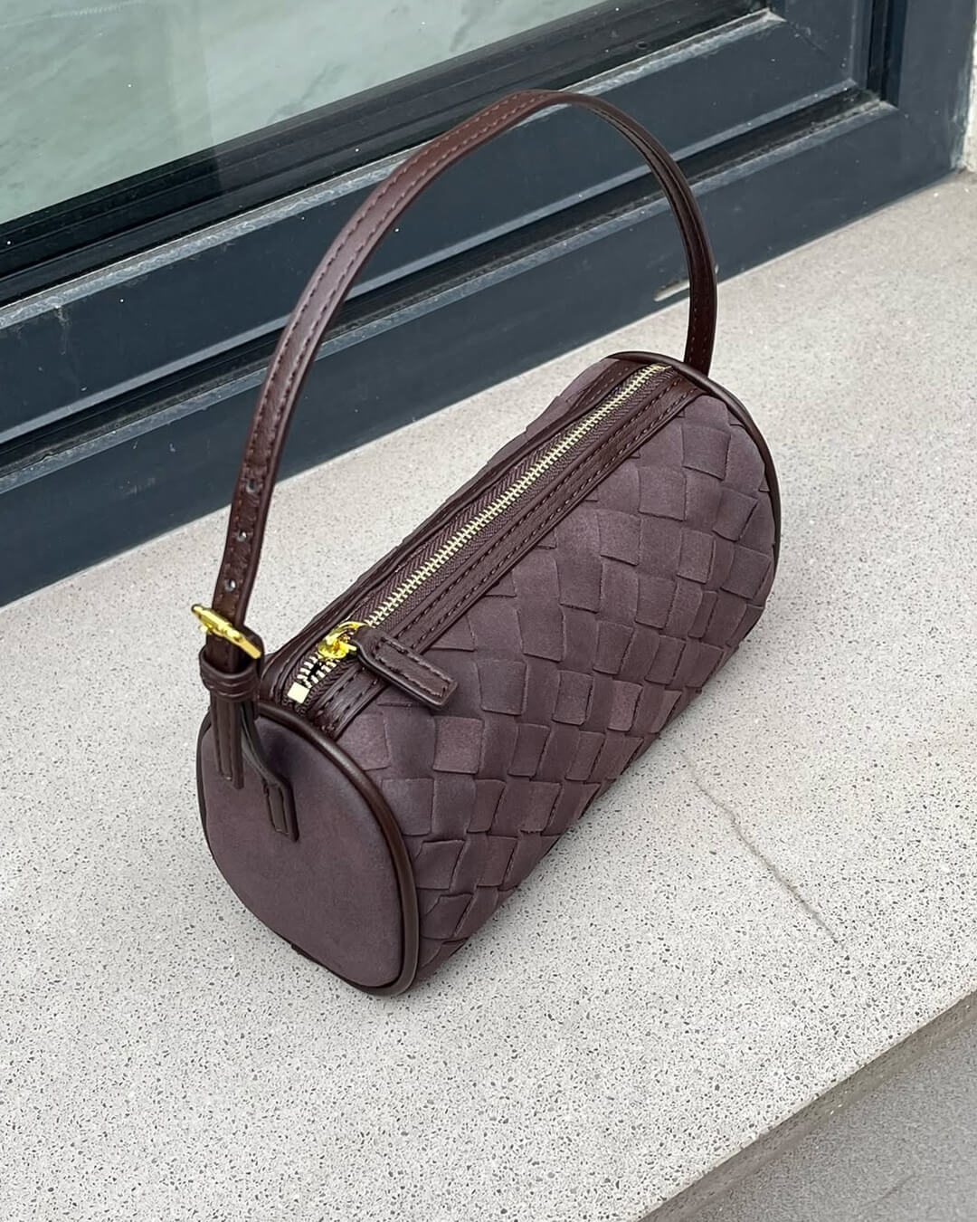 Eva Woven Suede Bag - Image 3