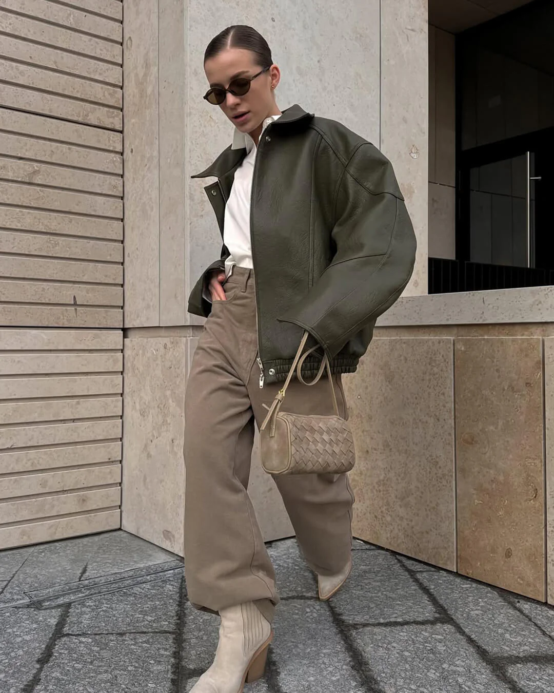 Eva Woven Suede Bag - Image 4