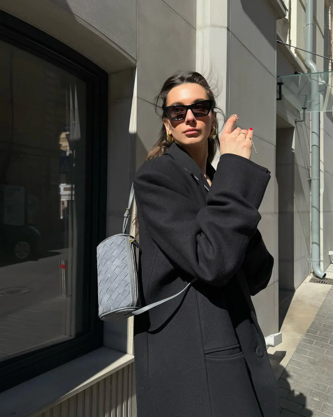 Eva Woven Suede Bag - Image 9