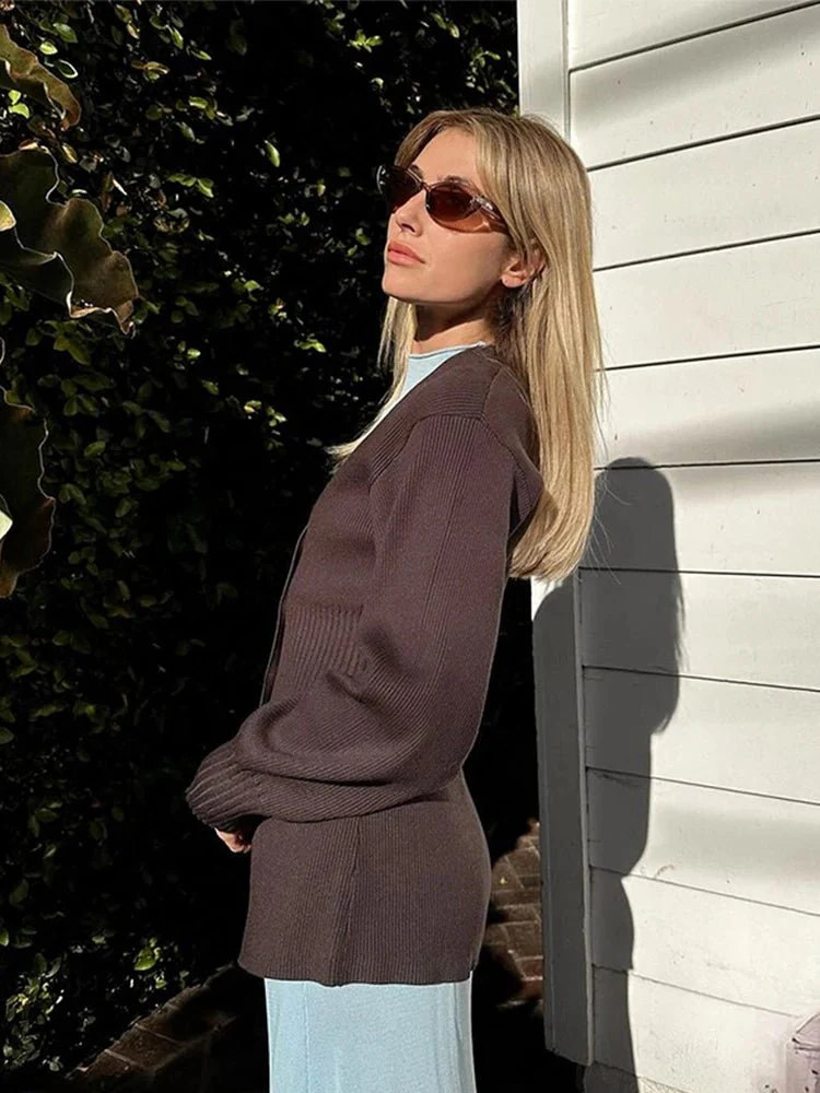 Hazel Waisted V-Neck Cardigan - Image 3