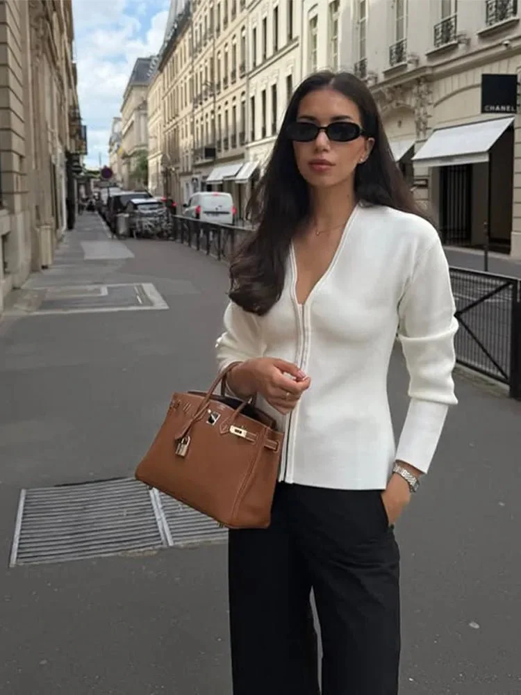 Hilda Cardigan with Zipper - Image 3