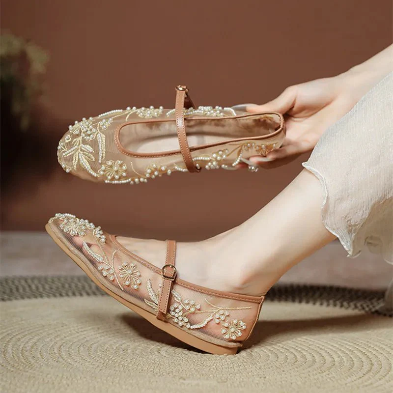 Juliana Mesh Flat Shoes - Image 4