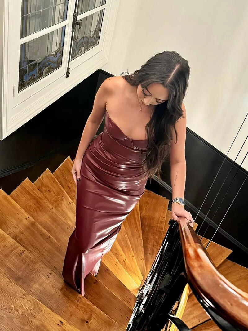 Juliana Midi Leather Dress - Image 6