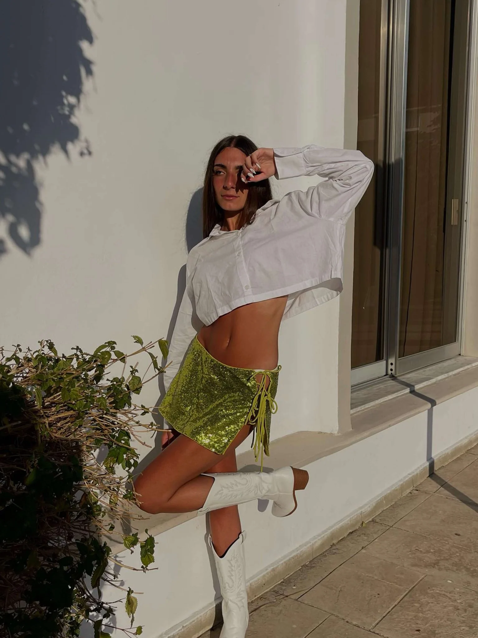 Kira Sequin Mini Skirt - Image 4