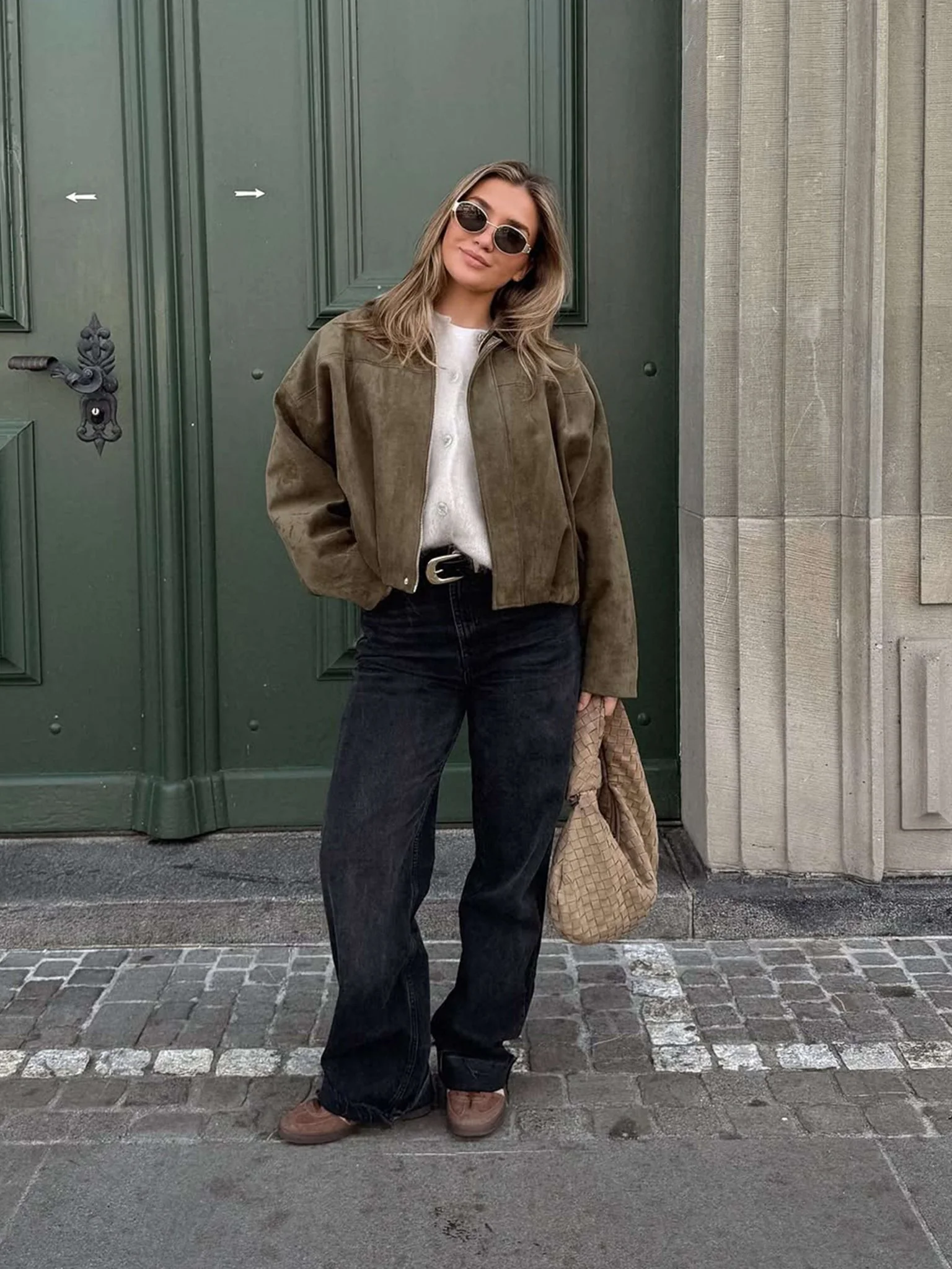 Lara Suede Bomber Jacket - Image 3