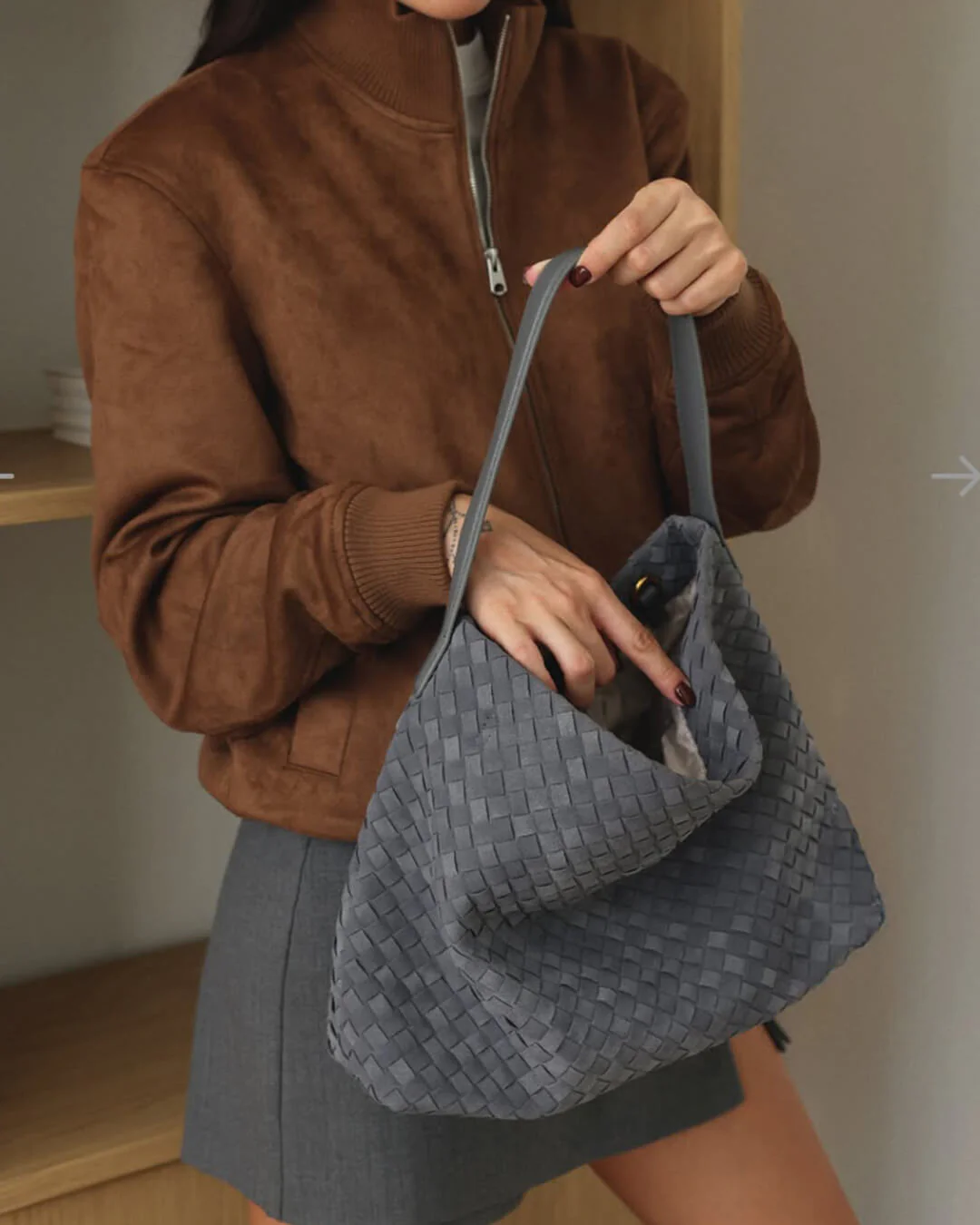 Marceline Suede Tote Bag - Image 14