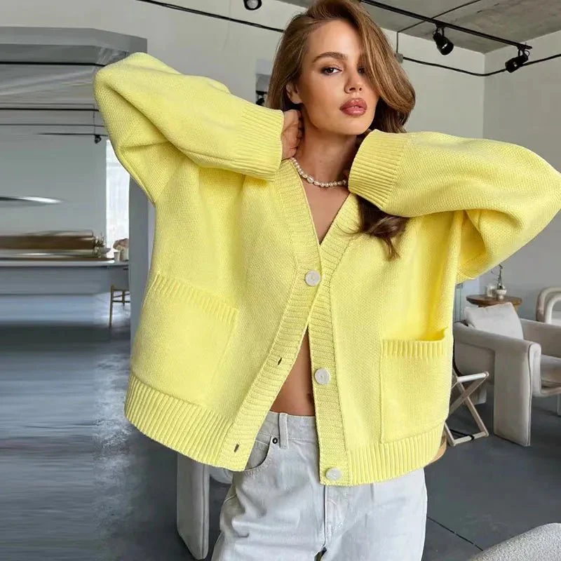 Mina Elegant V Neck Cardigan - Image 5