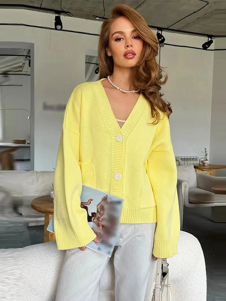 Mina Elegant V Neck Cardigan - Image 7