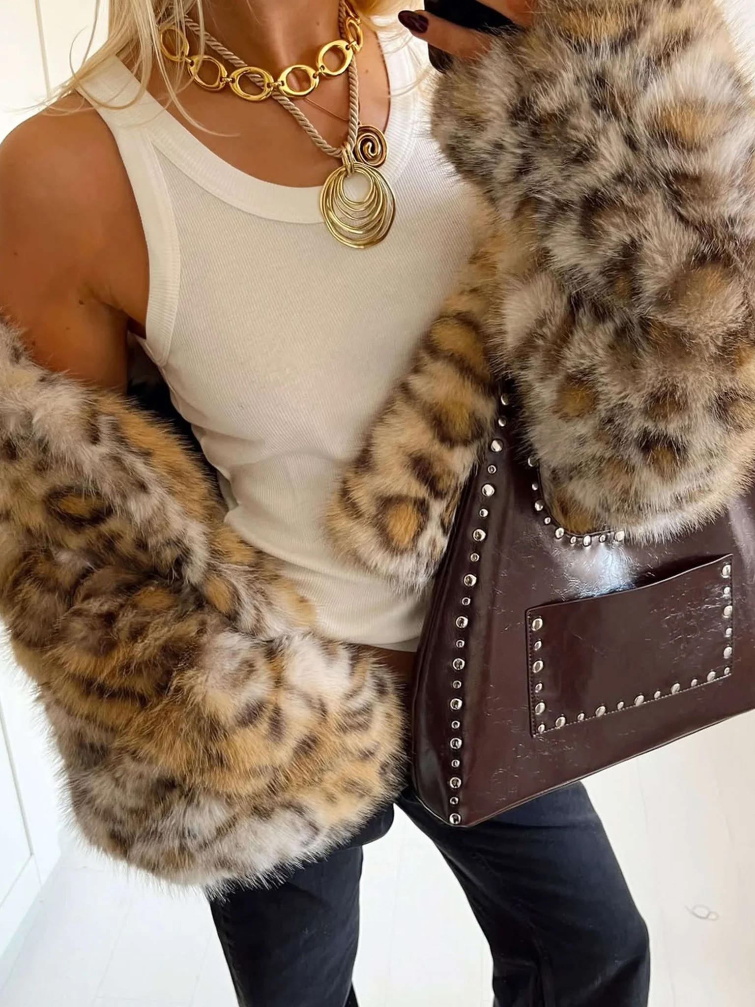 Stefani Studded Tote Bag - Image 15