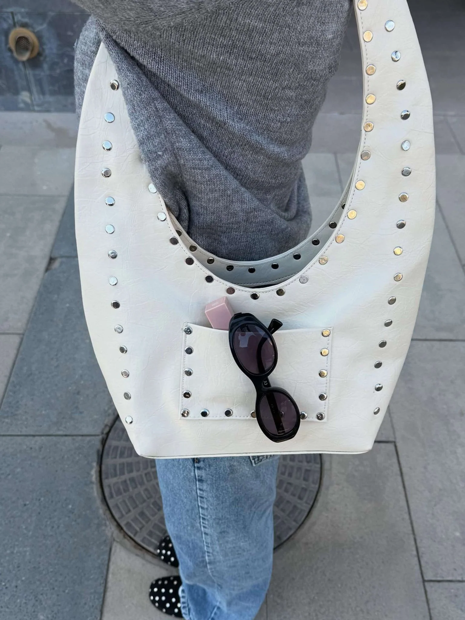 Stefani Studded Tote Bag - Image 8