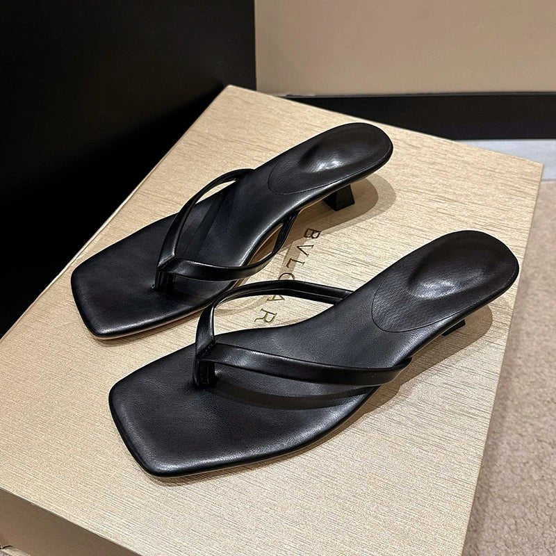 Talia Leather Kitten Heels - Image 4