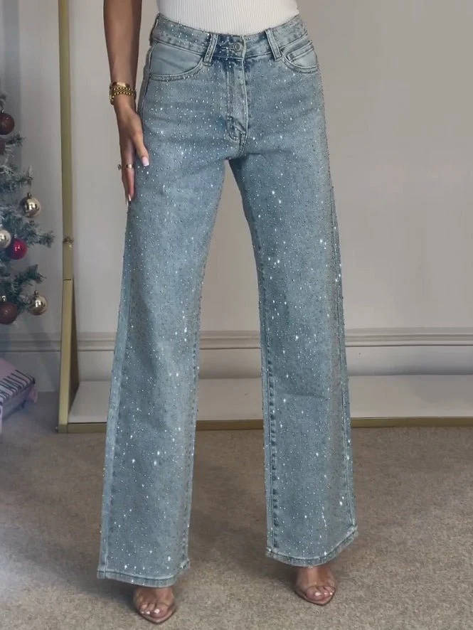 Tara High-Waist Glitter Jeans - Image 5