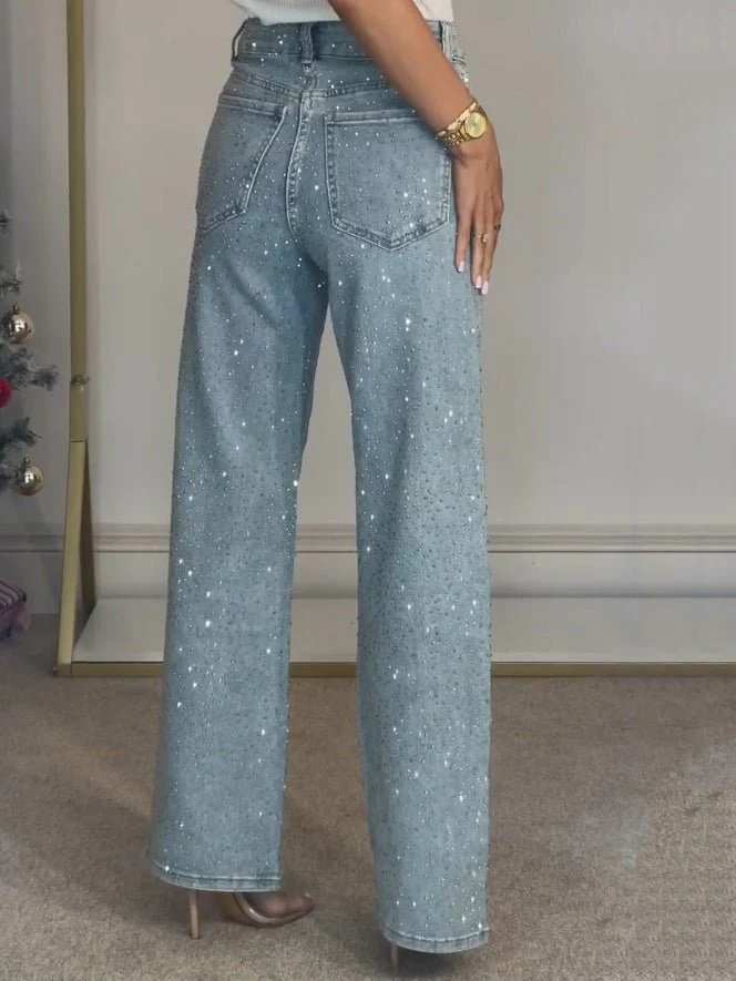 Tara High-Waist Glitter Jeans - Image 6