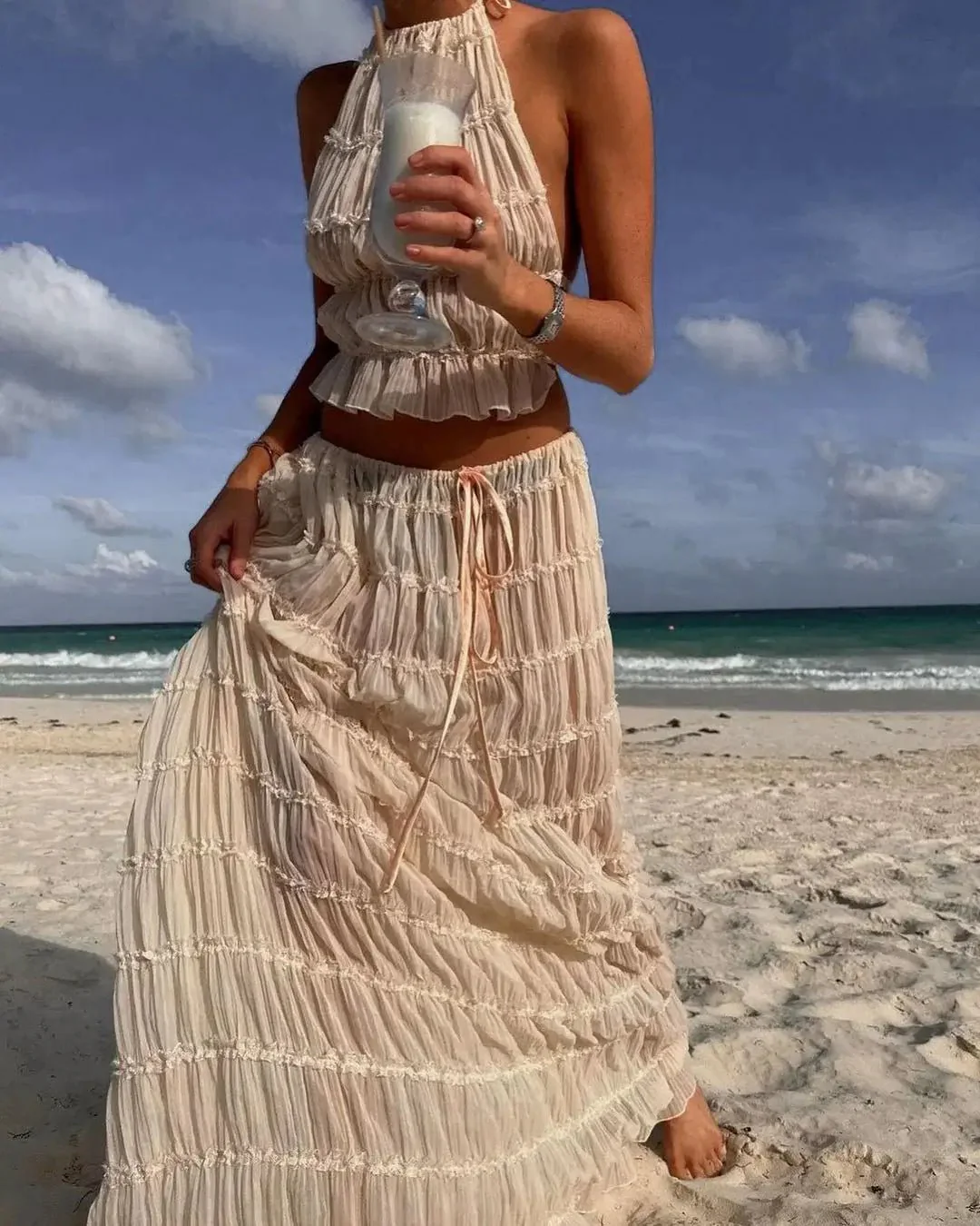 Valerie two-piece set with frill details - Image 4